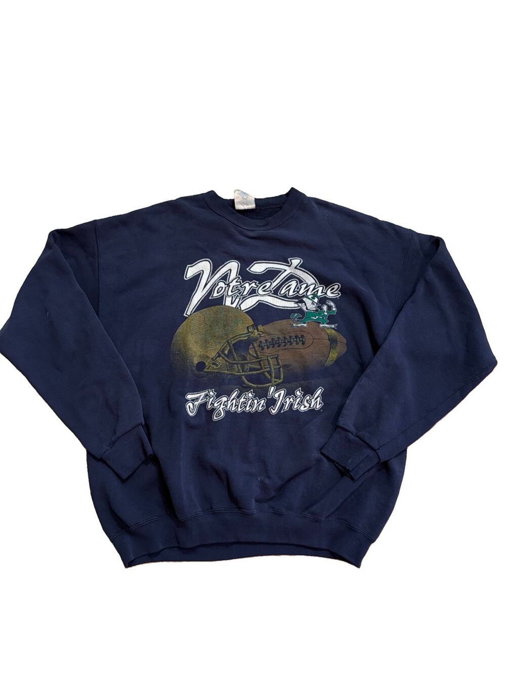 Vintage Notre Dame Fighting Irish Heavyweight Crewneck Sweatshirt Xl Made In USA